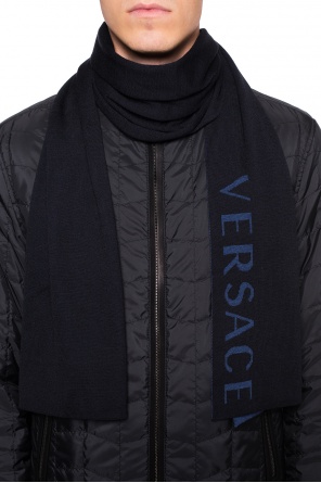 Logo-embroidered scarf, zdjęcie 2 Logo-embroidered scarf od Versace